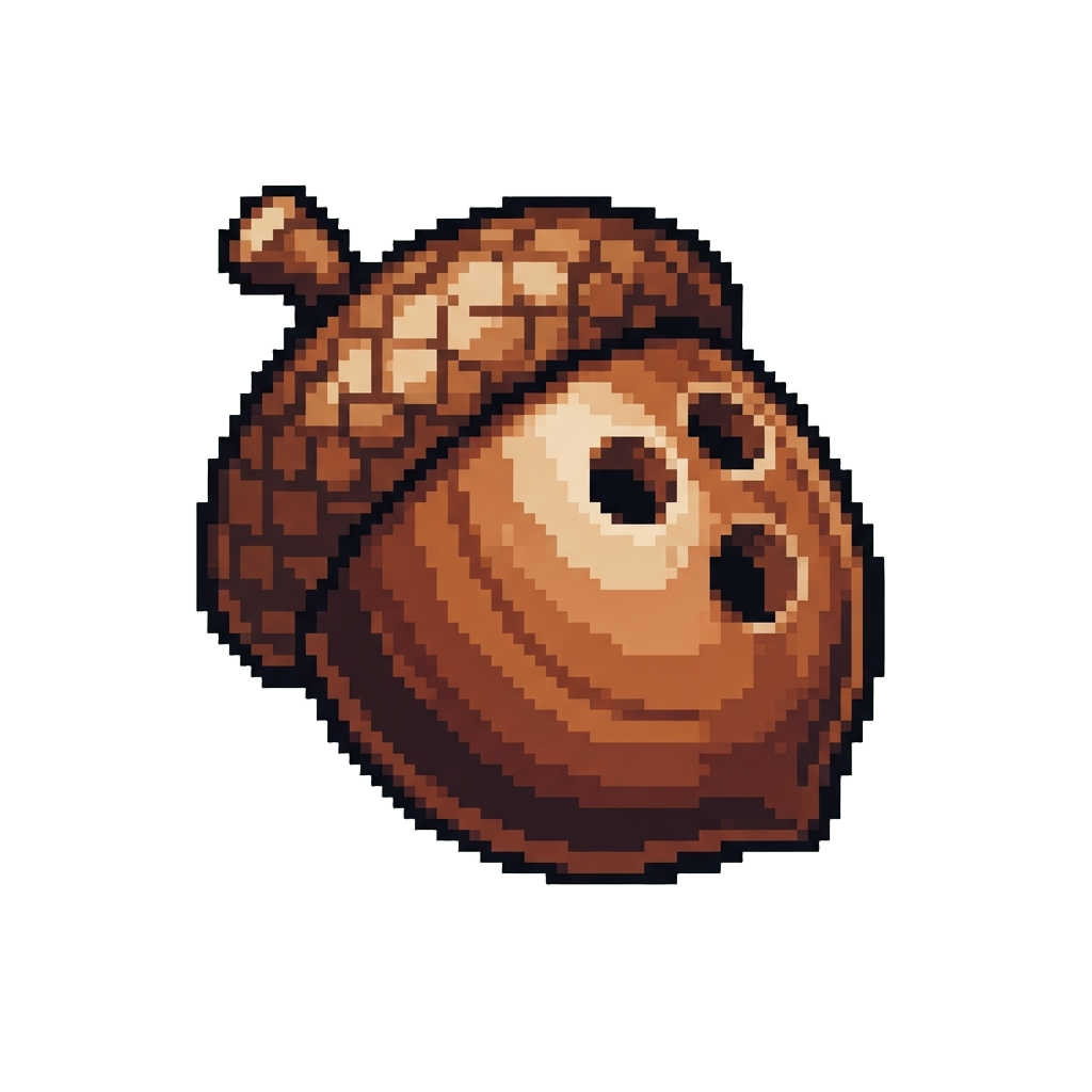 A Rolling Giant Acorn Bowling Ball
