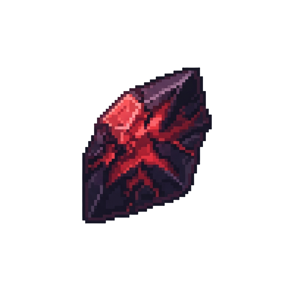 A Glowing Corrupted Dark Sacred Jewel