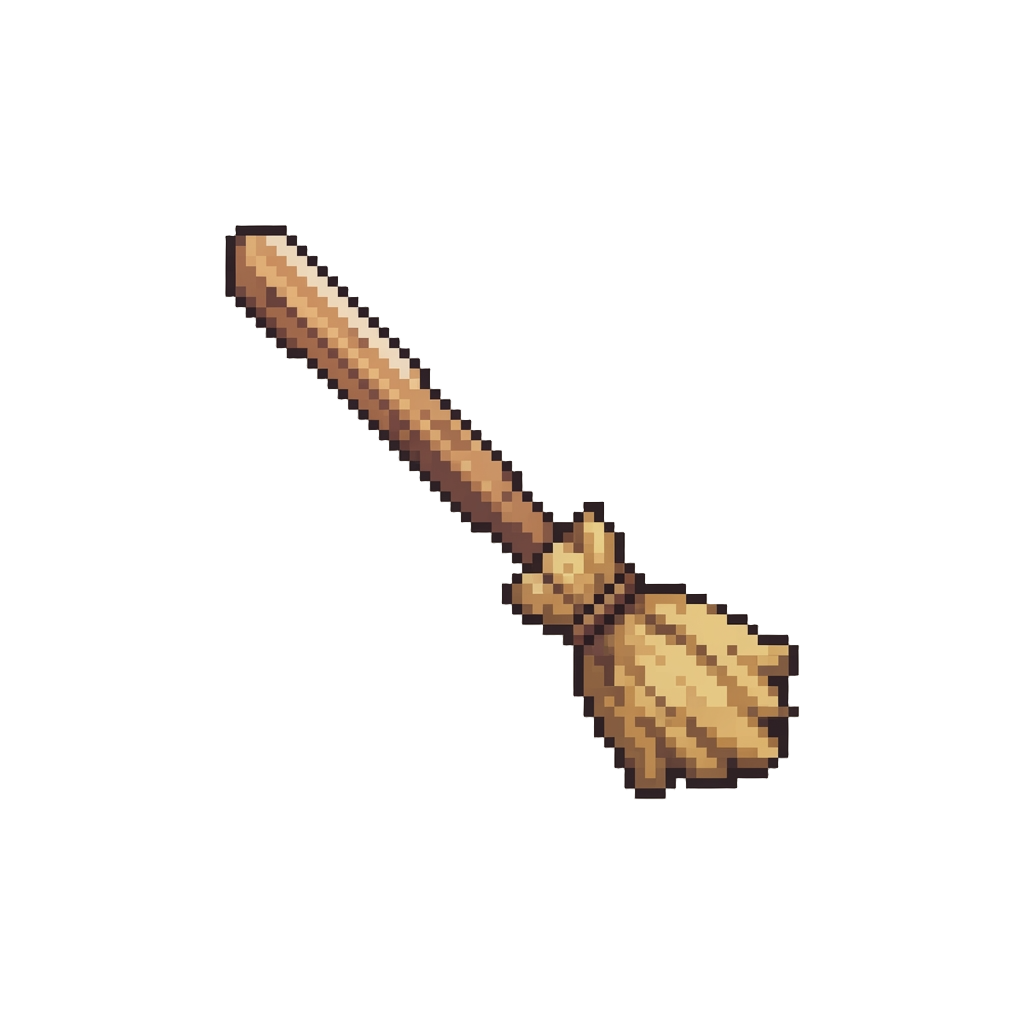 A Small Wooden Broomstick