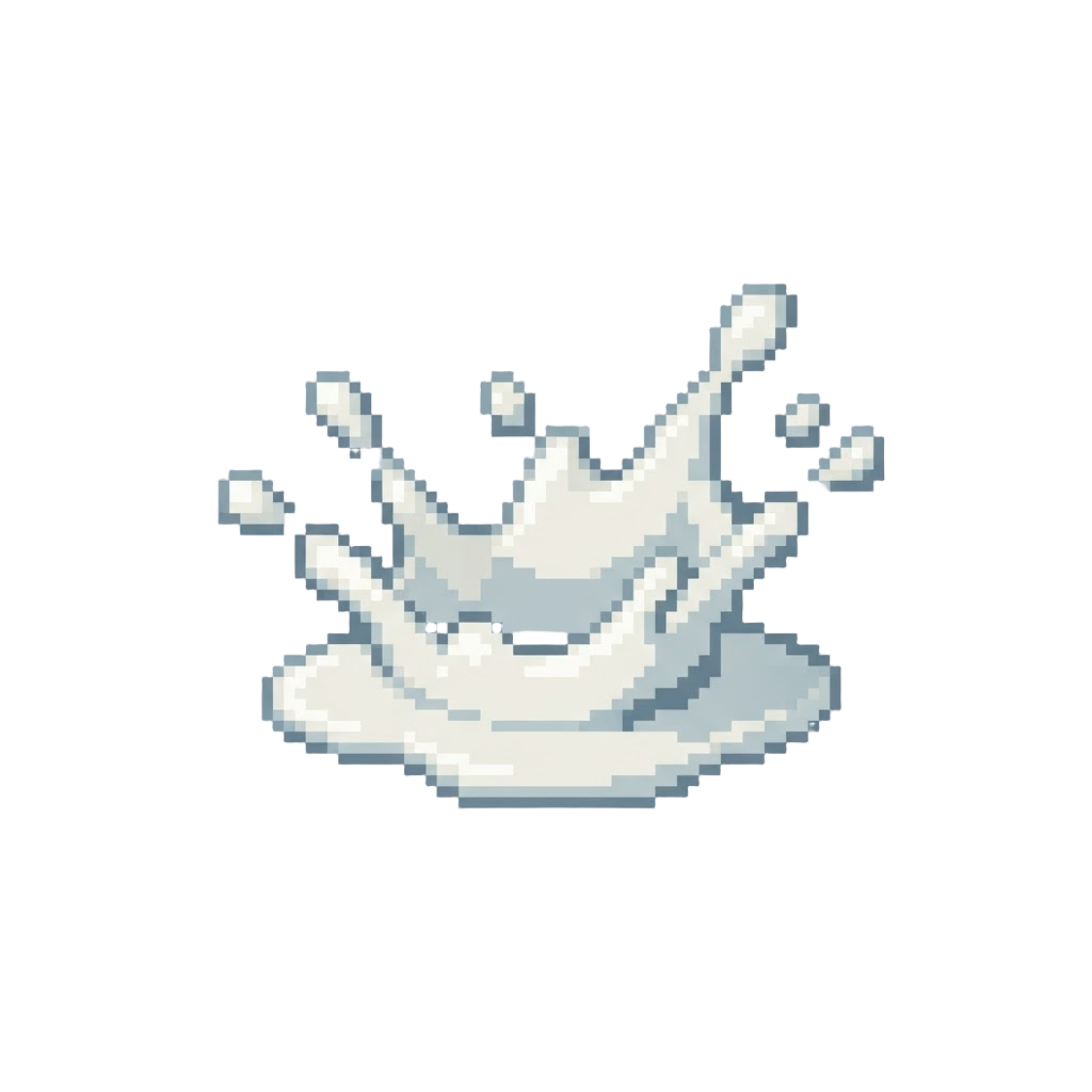 A Big Splash of Spilled White Milk