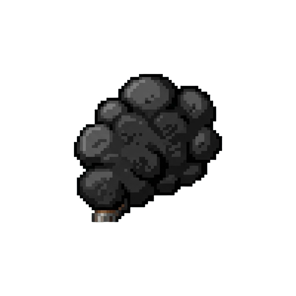 A Comical Cloud of Black Tractor Engine Smoke