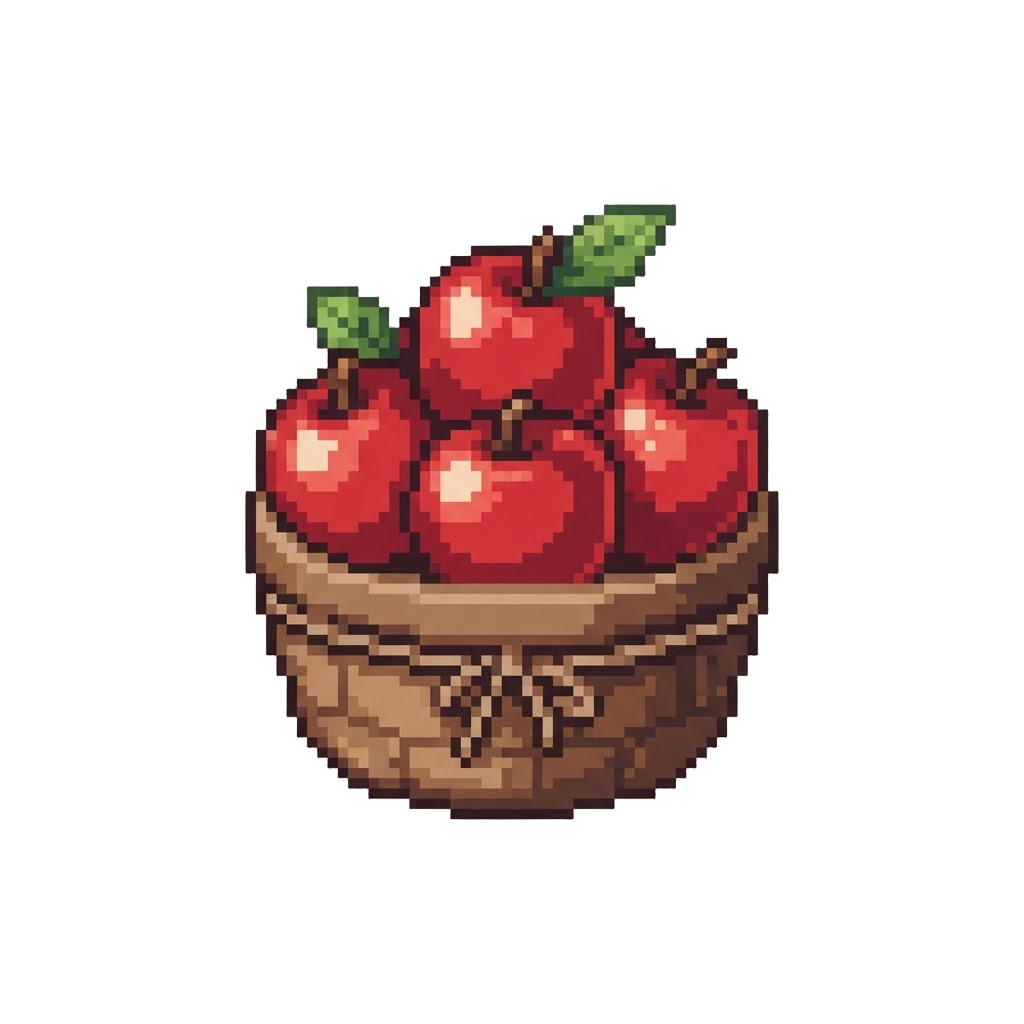 A Neat Bushel of Shiny Red Apples