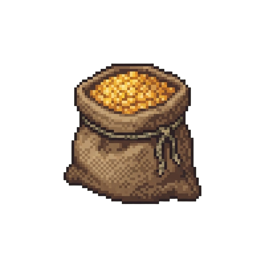 A Sack of Ripe Yellow Corn