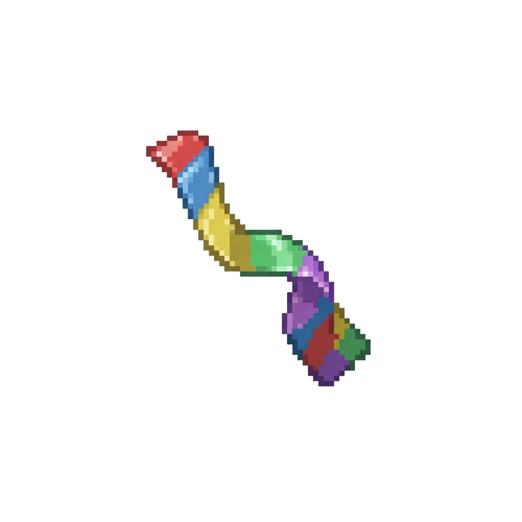 A Single Misplaced Confetti Strip Floating Down Softly