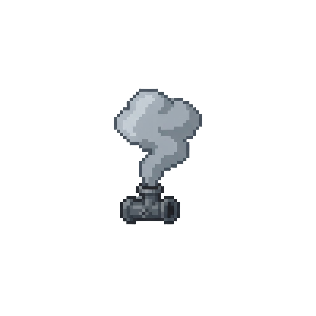 A Tiny Puff of Grey Smoke From a Faulty Stage Pipe