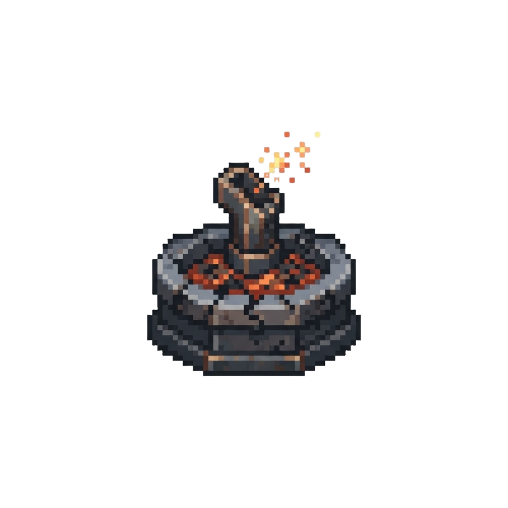 A Minor Sparks Sputter From a Burnt-out Pyro Fountain