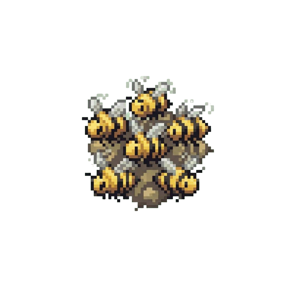A Buzzing Cloud of Fuzzy Striped Bumblebees