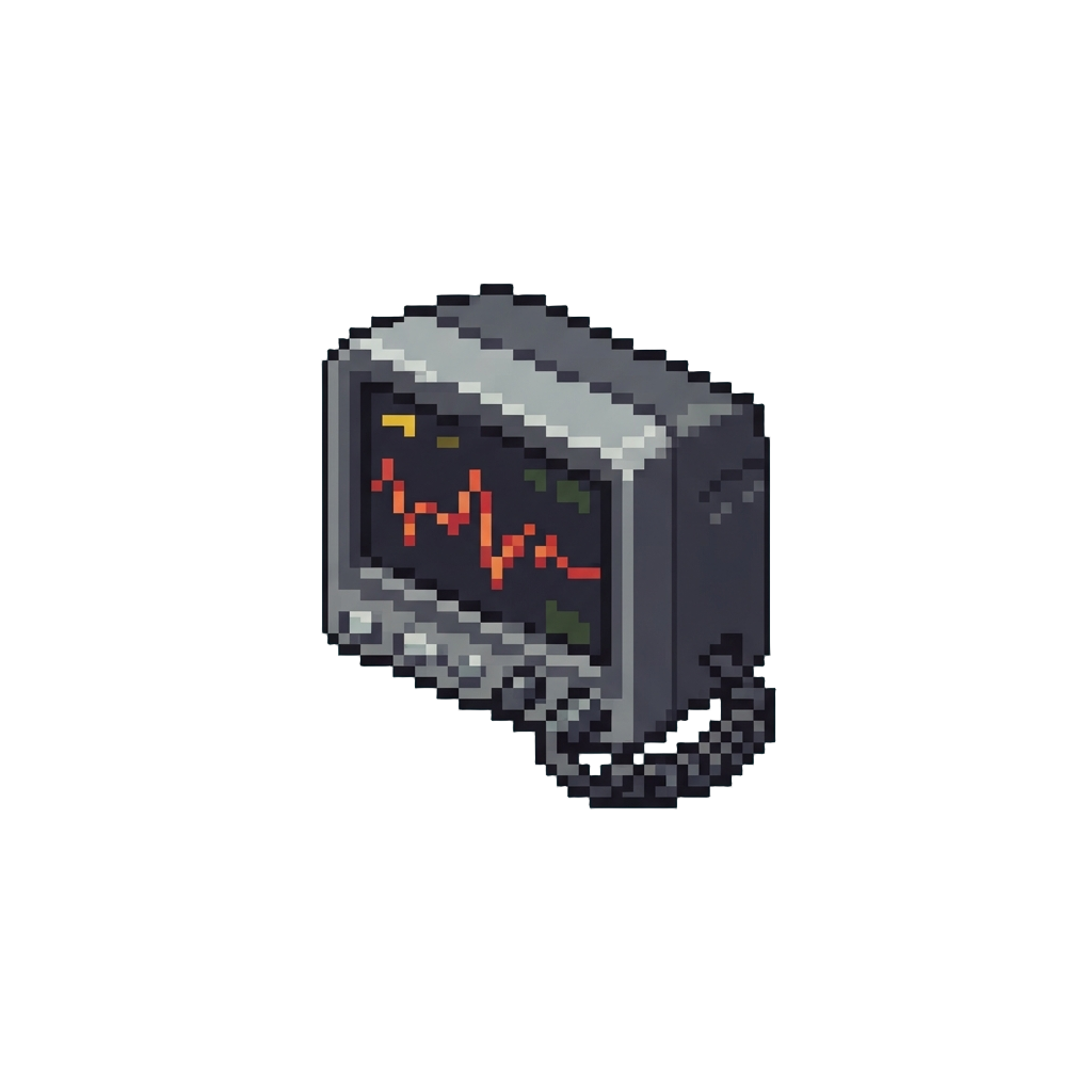 A Darkened Icu Ward Filled with Failing Monitors