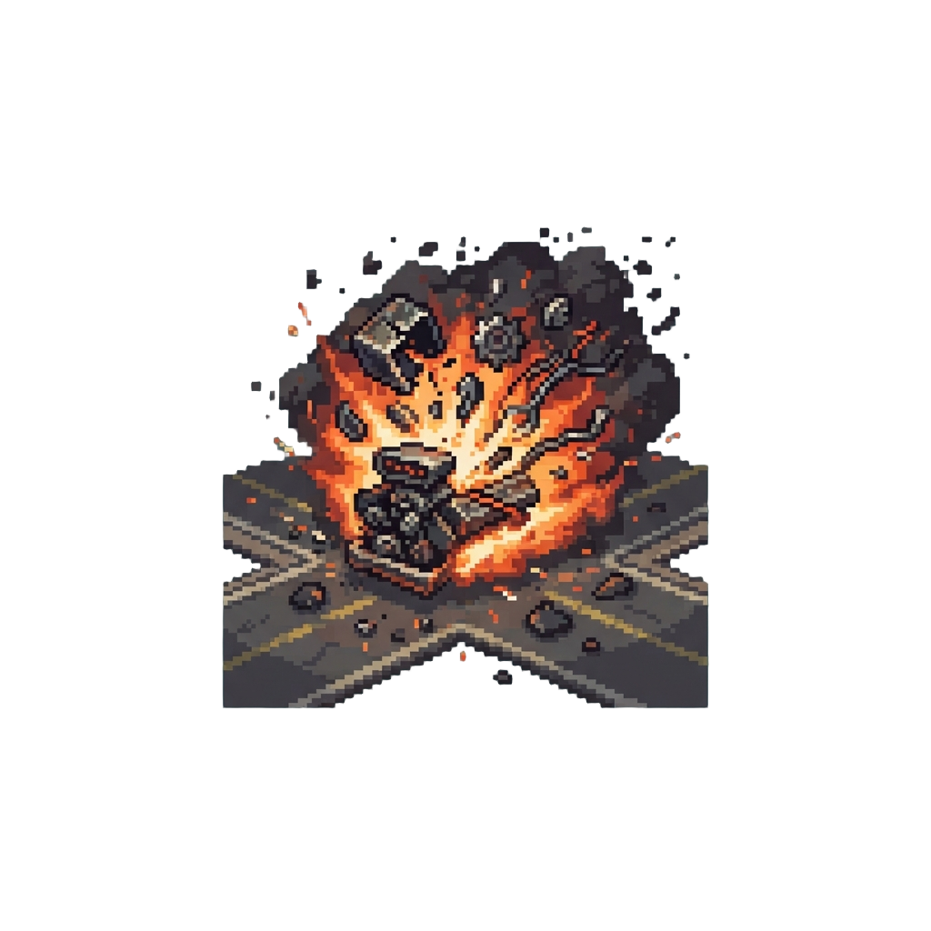 An Engine Explosion at an Intersection