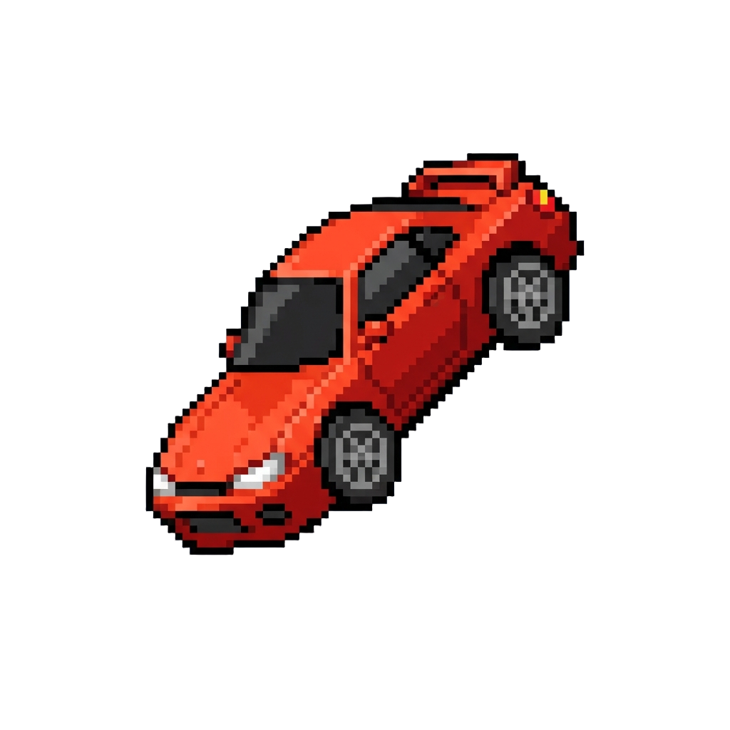 A Runaway Sports Car Flipping Over