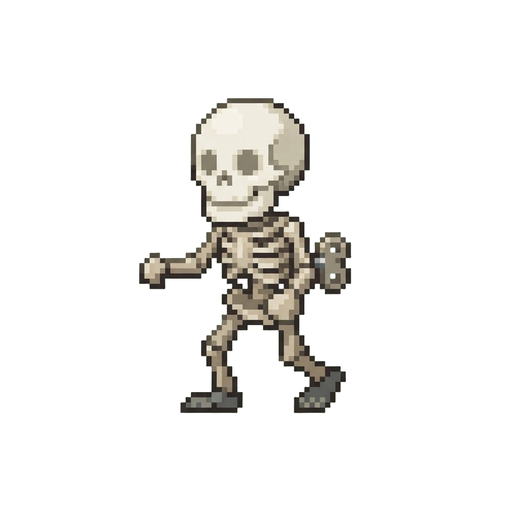 A Wind-up Walking Skeleton Toy