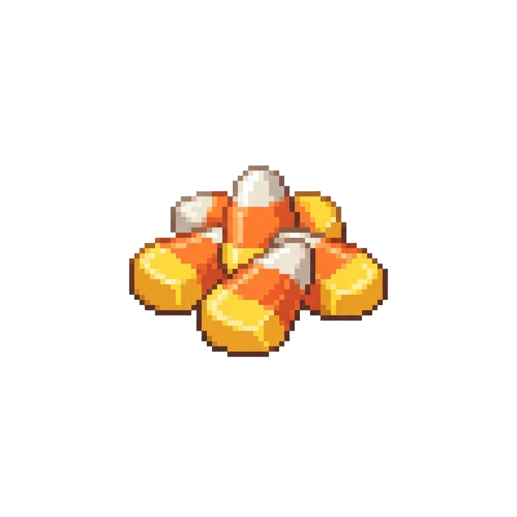 A Handful of Shiny Candy Corn Gummies