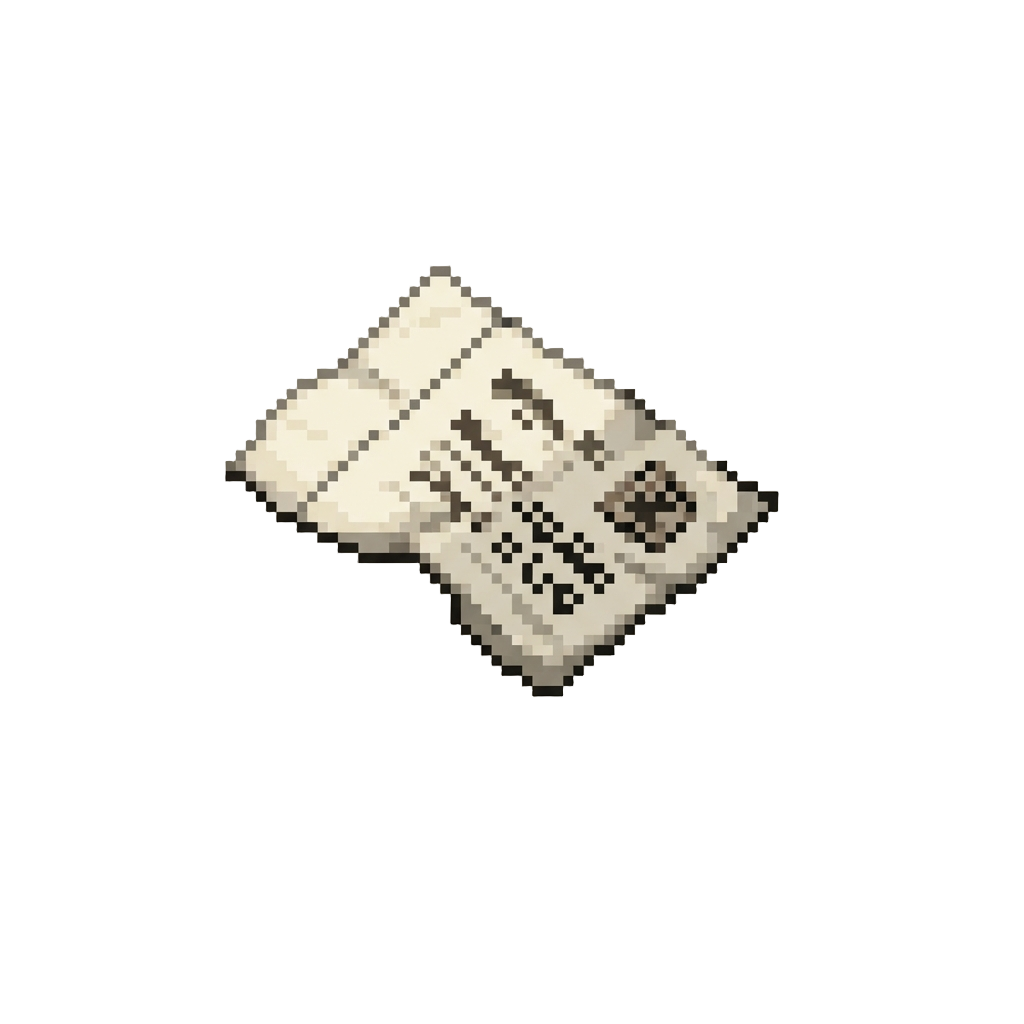 A Small Crinkled Paper Coupon