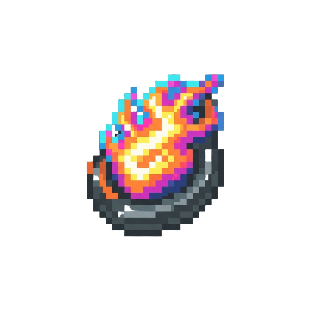 A Fiery Neon Energy Aura Emblem