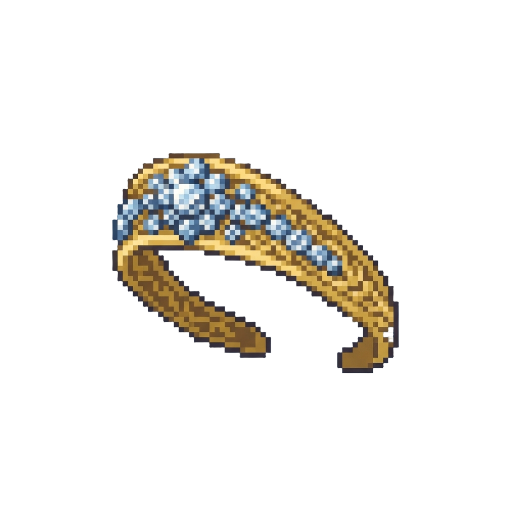 A Diamond-encrusted Head-band