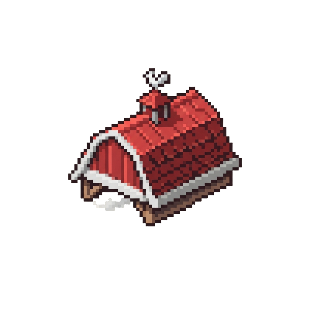 A Flying Model Red Barn Roof