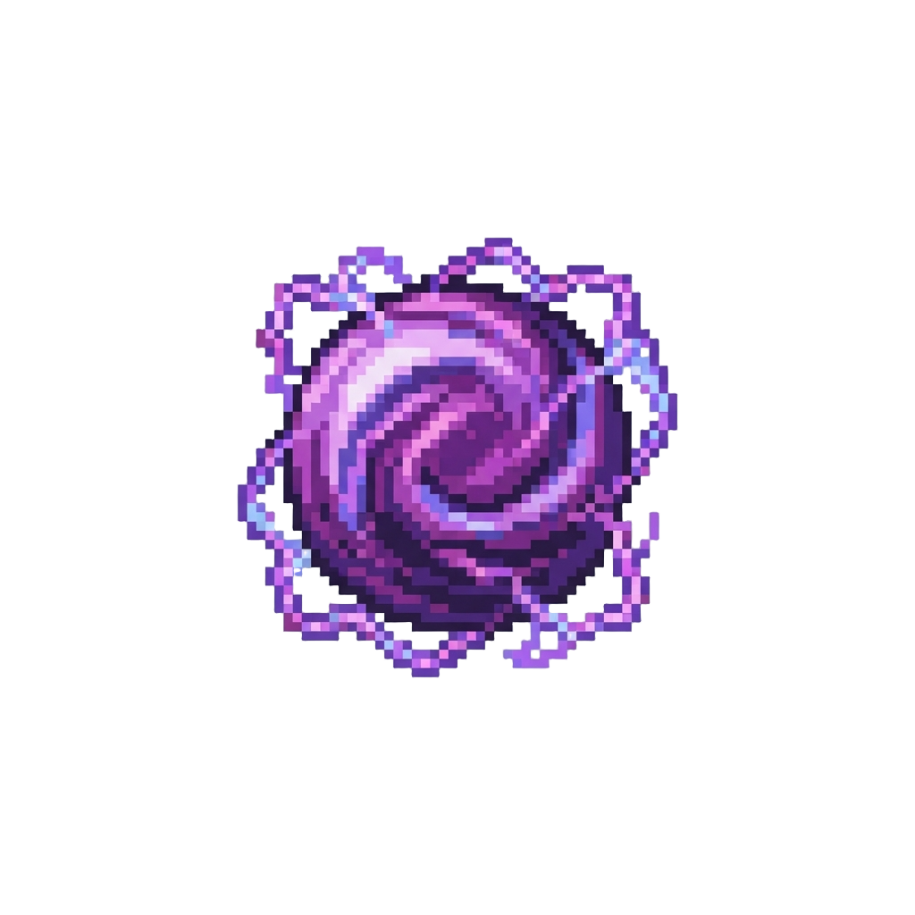 A Crackling Plasma Vortex Humming with Wild Arcs of Purple Electricity