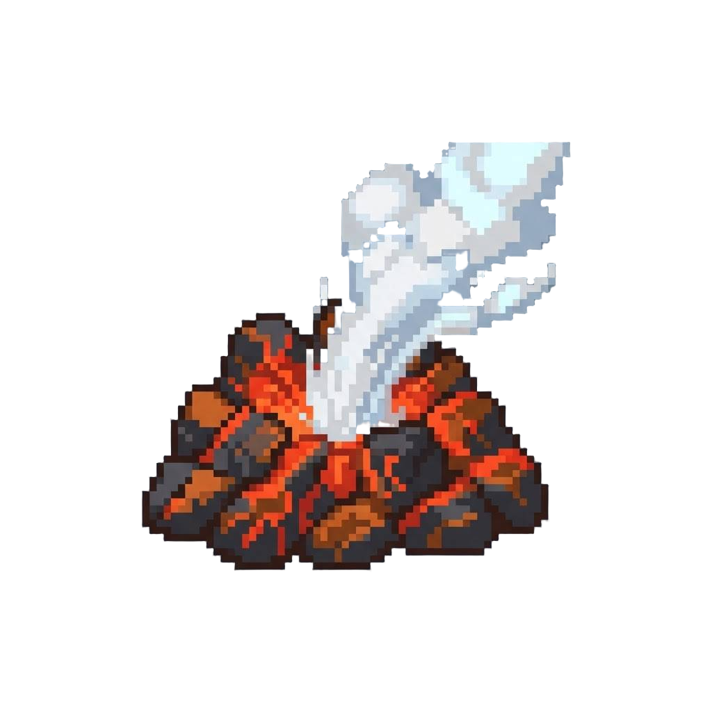 A Violent Steam Vent Erupting From Searing Red-hot Lava Rocks