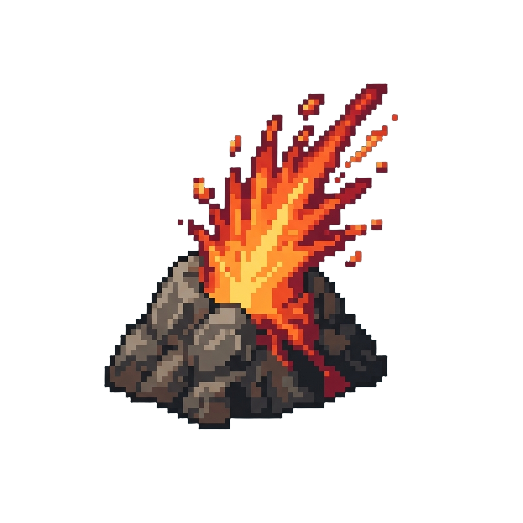A Dramatic Erupting Geyser of Molten Magma