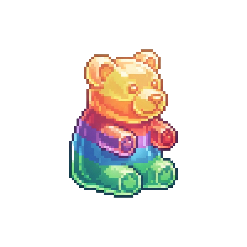 Glowing Colorful Gummy Bears