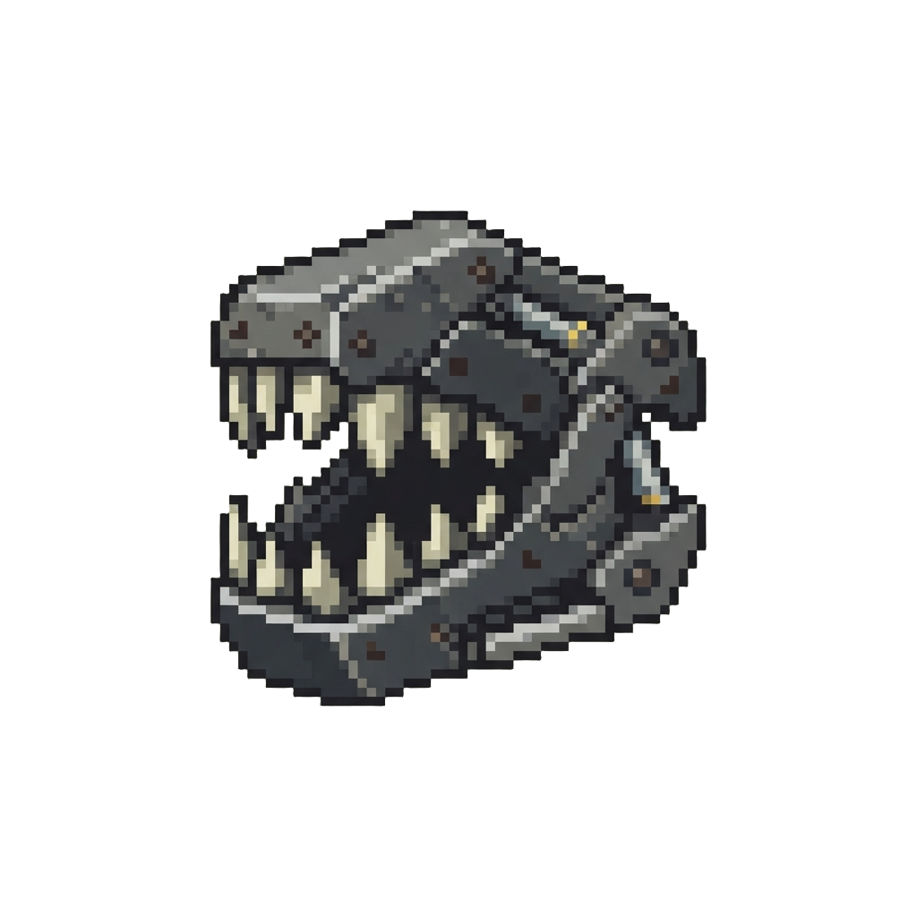 A Giant Mechanical Jaw Closing in Around Them
