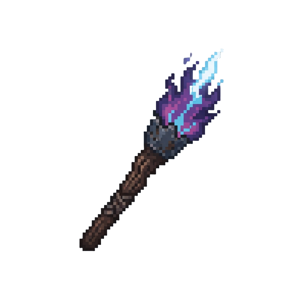 A Flickering Cursed Torch