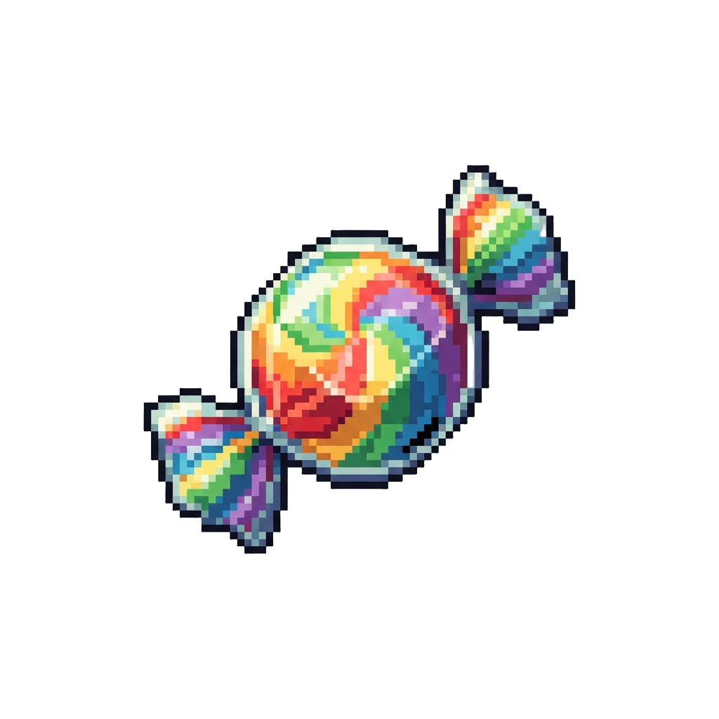 Rainbow-wrapped Hard Candies
