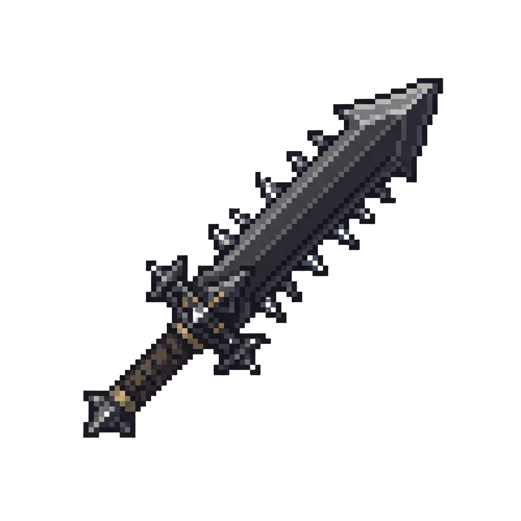 A Spiked Black Broadsword