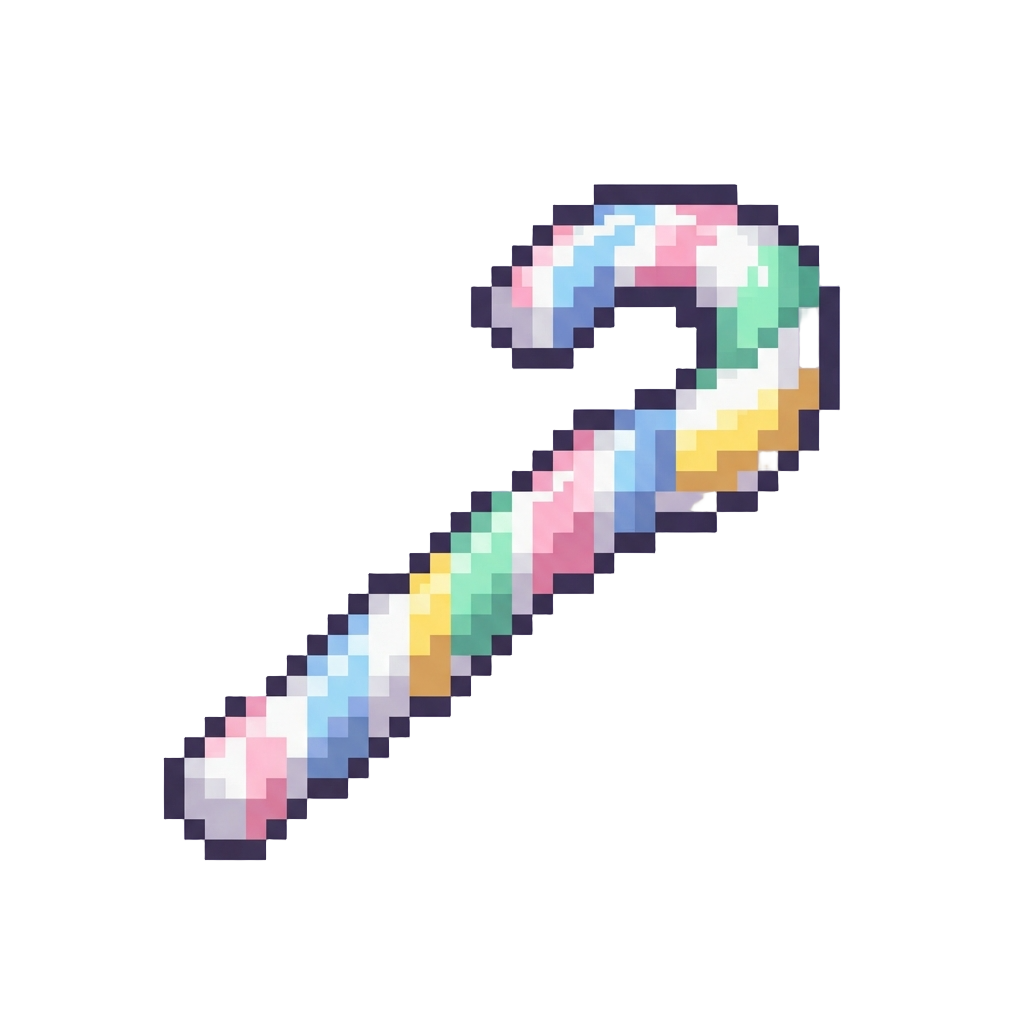 Pastel Striped Candy Canes