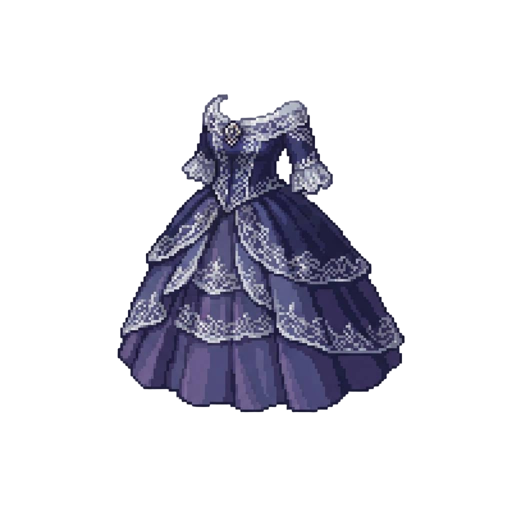 A Dazzling Phantom Masquerade Ballgown with Shimmering Silver Lace