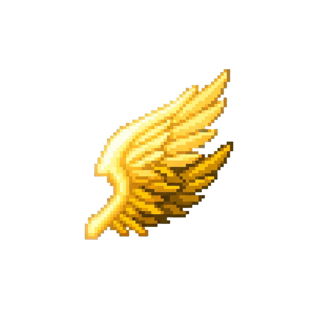 Dazzling Golden Energy Wings