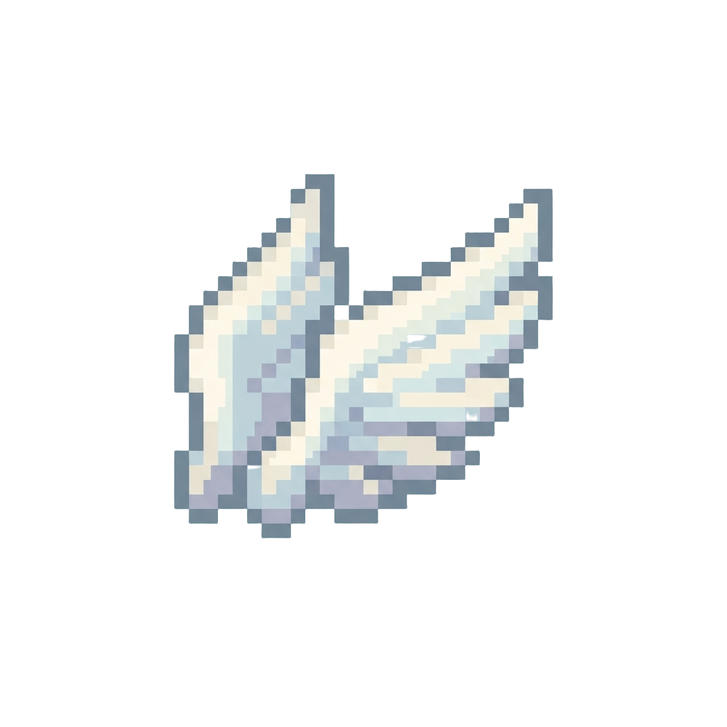 Luminous White Wings