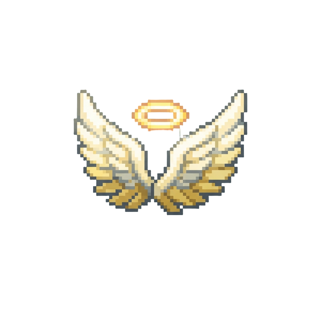 Glowing Halo-adorned Wings