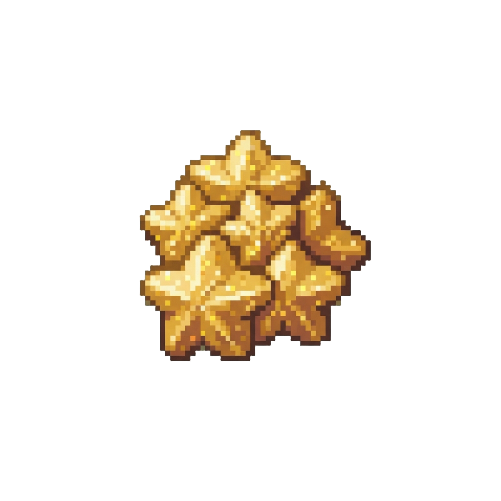 Edible Golden Glitter and Sugar Stars