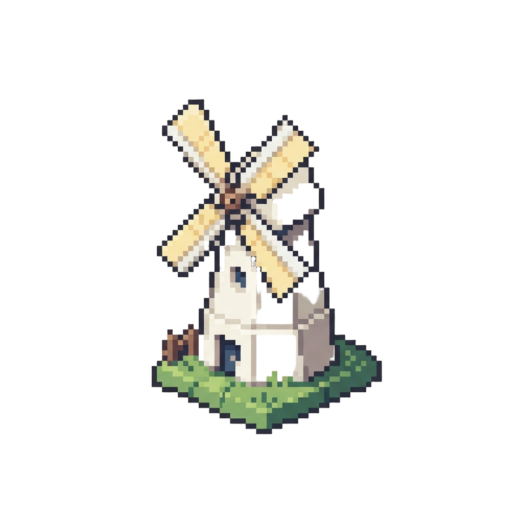 A Delicate Papercraft Windmill