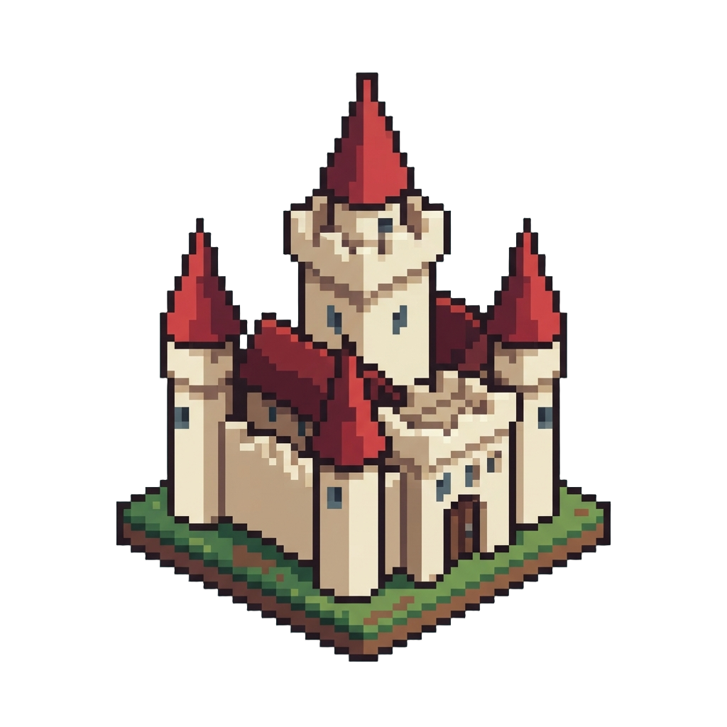 A Mini Papercraft Castle with Tall Spires