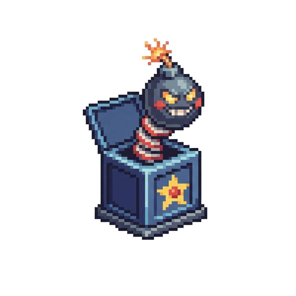 A Giant Glowing Jack-in-the-box Bomb