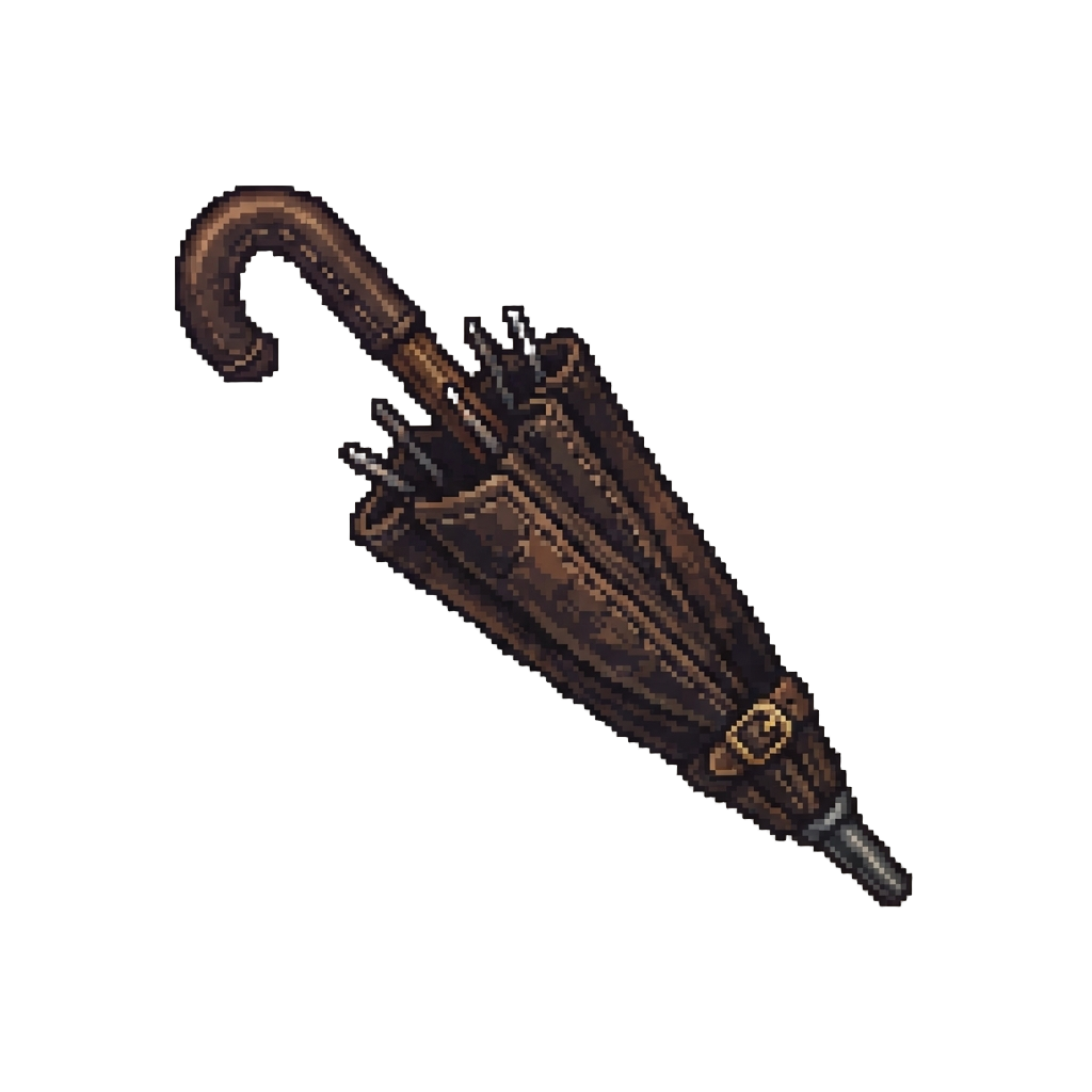 A Heavy Leather-bound Umbrella