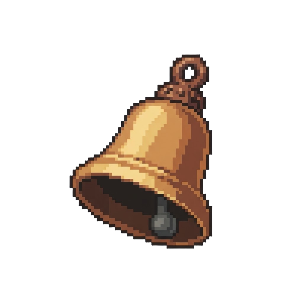 A Shiny Summit Bell Ready to Ring