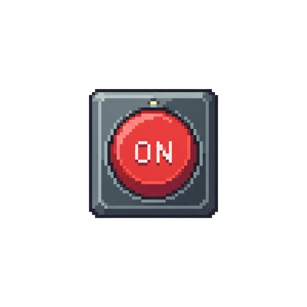 A Red Self-destruct Button Stuck on on
