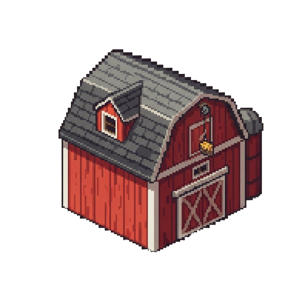 A Classic Red Wooden Barn