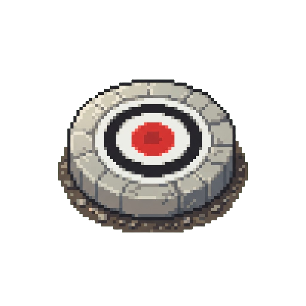 A Paved Barnyard Bullseye Target
