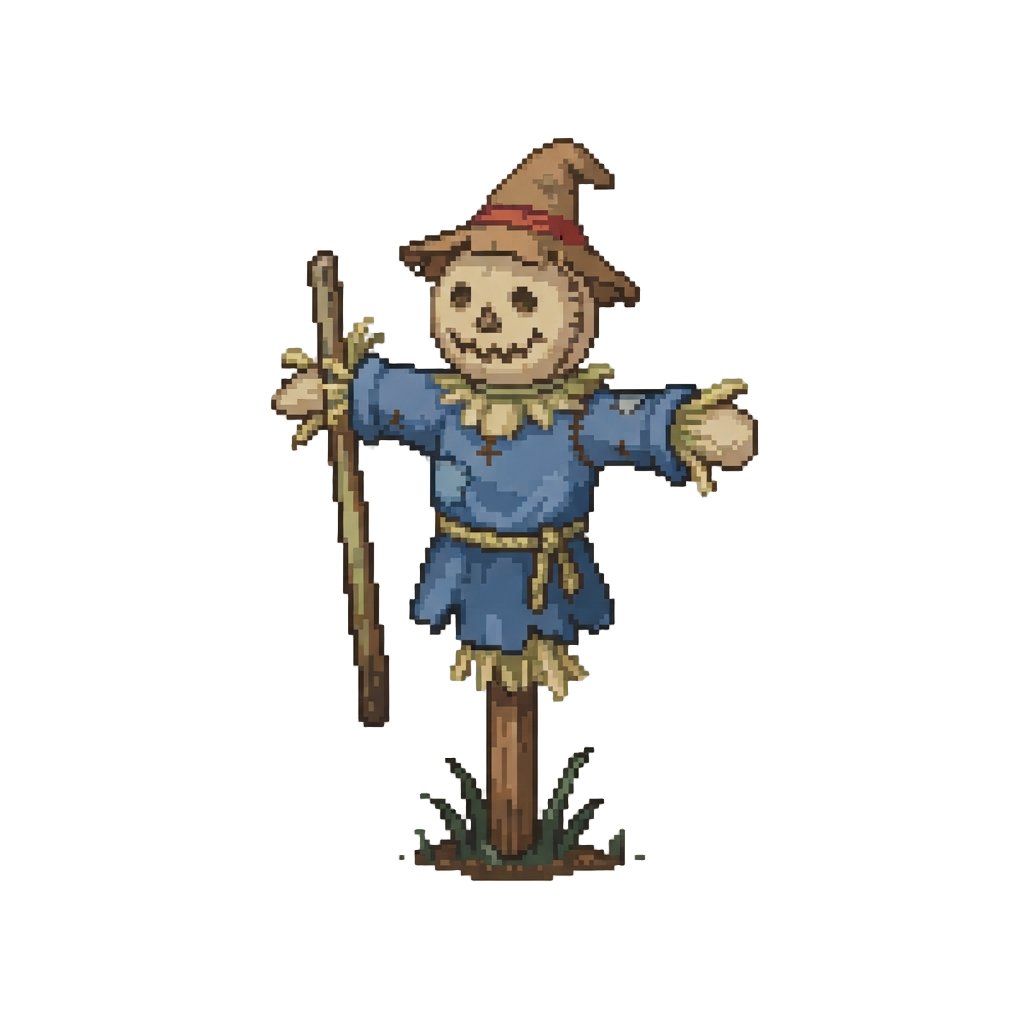 A Giant Burlap Scarecrow