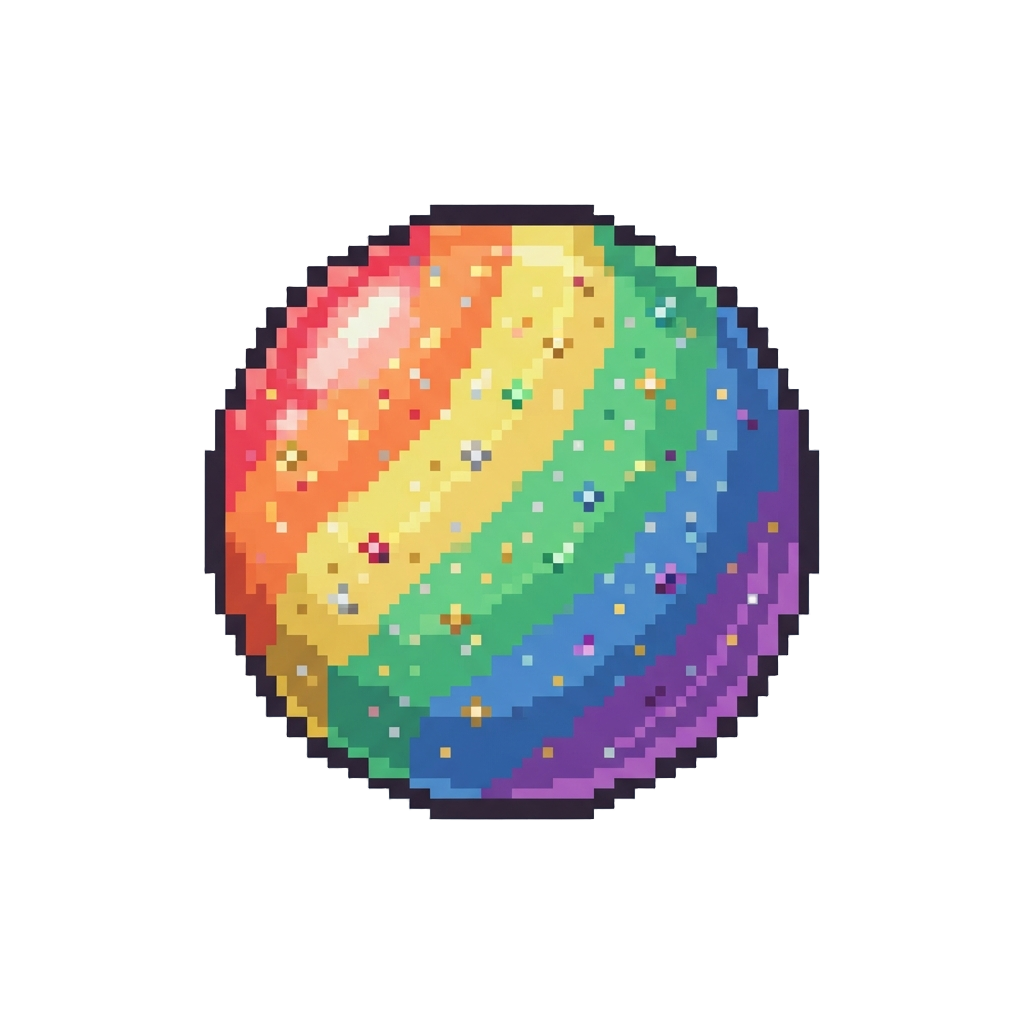 Sparkly Glitter-filled Rainbow Needoh