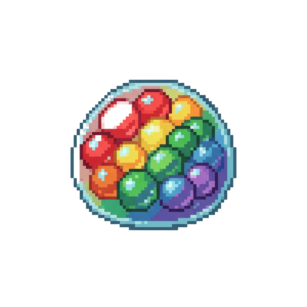 Clear Rainbow Bead Slime