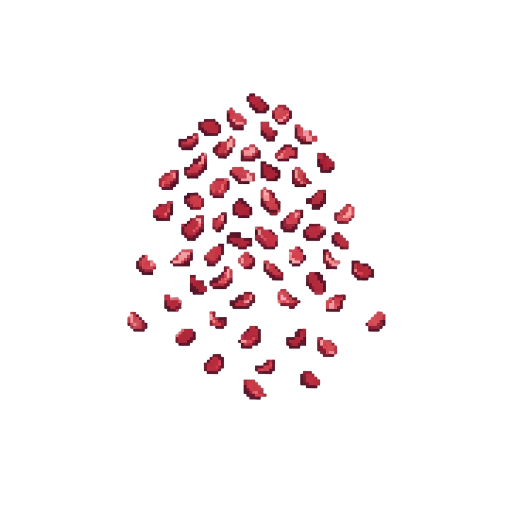 A Rain of Tiny Miniature Rose Petals From Above