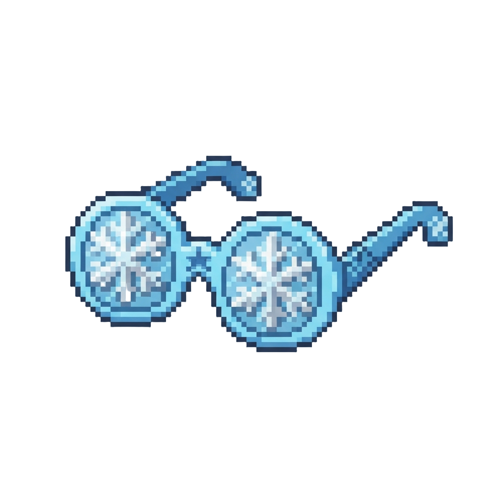 A Pair of Comical Snowflake Glasses