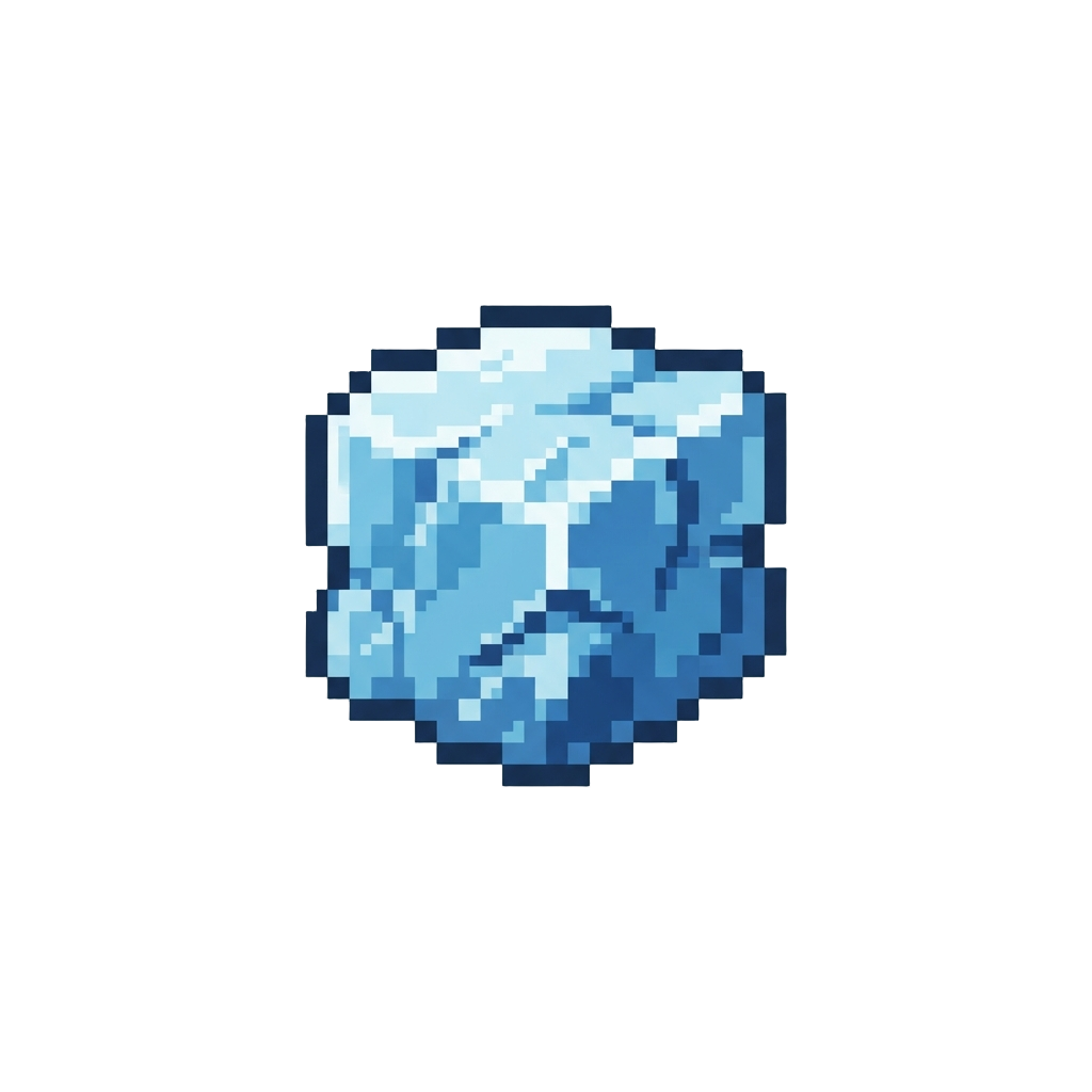A Floating Chunk of Blue Ice