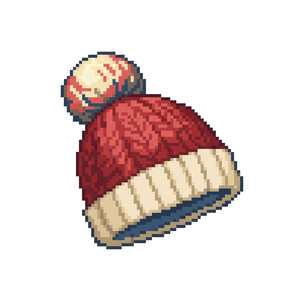 A Pom-pom Winter Hat