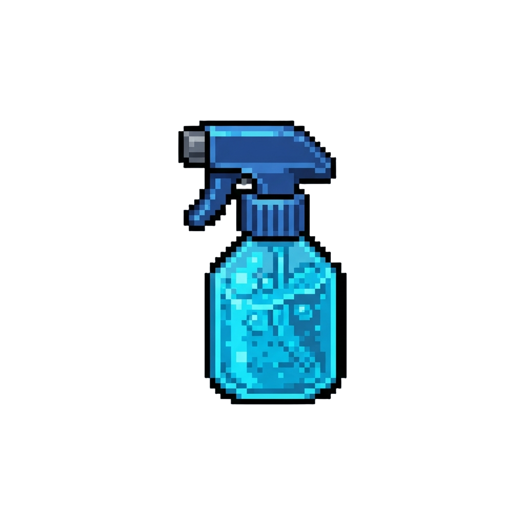 A Gooey Neon Blue Gel Spray